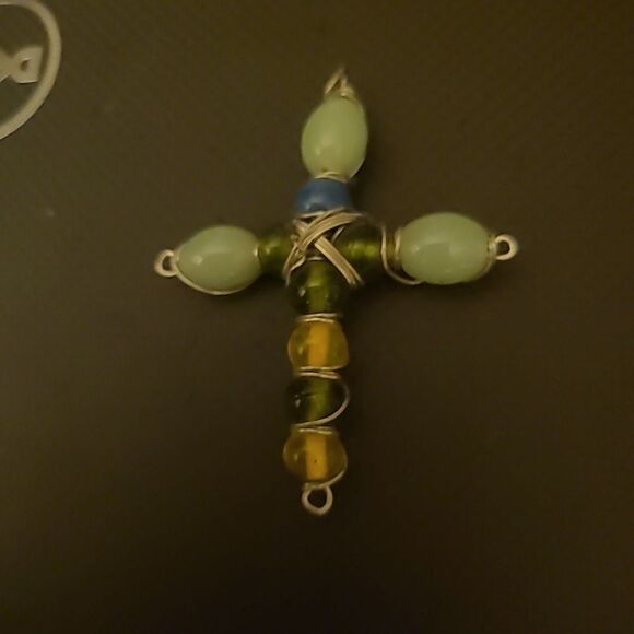 unknown Jewelry - Wire Wrapped Cross Pendant